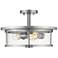 Savannah 15 3/4" Wide Brushed Nickel 3-Light Ceiling Light