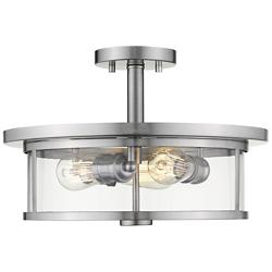 Savannah 15 3/4" Wide Brushed Nickel 3-Light Ceiling Light