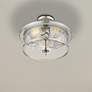 1_Savannah 15 3/4" Wide Brushed Nickel 3-Light Ceiling Light