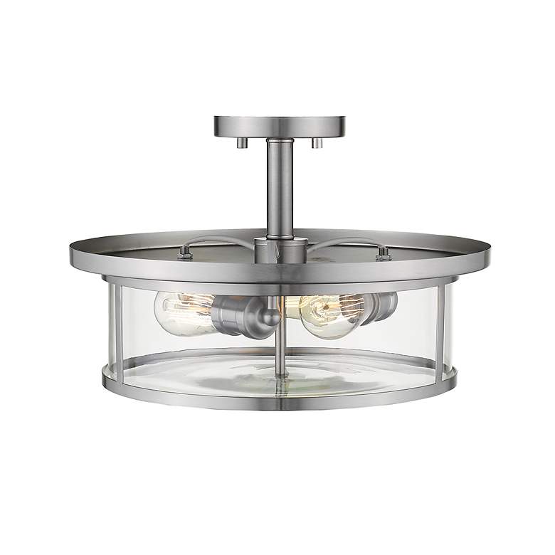 Image 5 Savannah 15 3/4" Wide Brushed Nickel 3-Light Ceiling Light more views