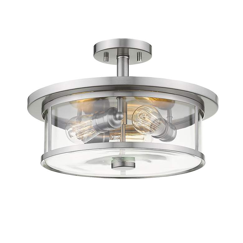 Image 6 Savannah 15 3/4" Wide Brushed Nickel 3-Light Ceiling Light more views