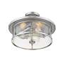7_Savannah 15 3/4" Wide Brushed Nickel 3-Light Ceiling Light more views