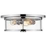 2_Savannah 15 3/4" Wide Chrome 3-Light Ceiling Light