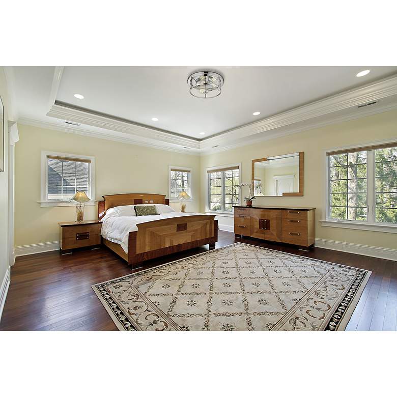 Image 3 Savannah 15 3/4" Wide Chrome 3-Light Ceiling Light more views