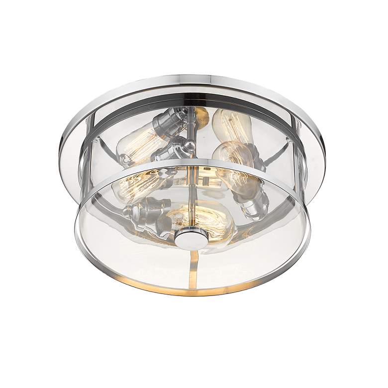 Image 4 Savannah 15 3/4" Wide Chrome 3-Light Ceiling Light more views