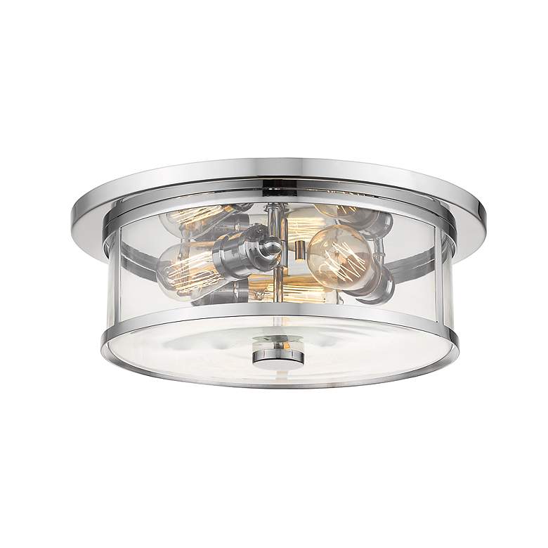 Image 5 Savannah 15 3/4" Wide Chrome 3-Light Ceiling Light more views