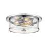5_Savannah 15 3/4" Wide Chrome 3-Light Ceiling Light more views
