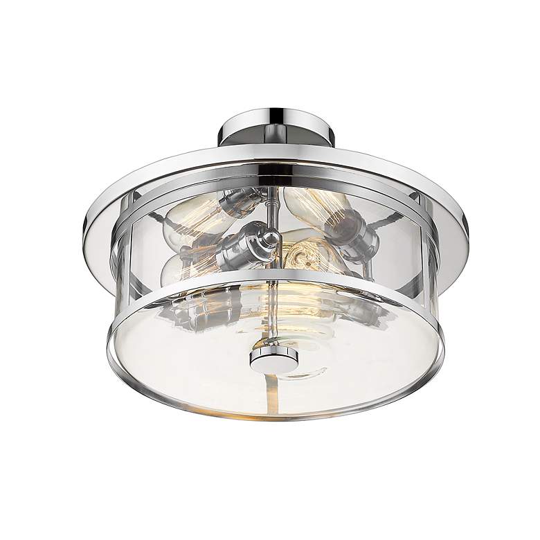 Image 5 Savannah 15 3/4" Wide Chrome 3-Light Ceiling Light more views