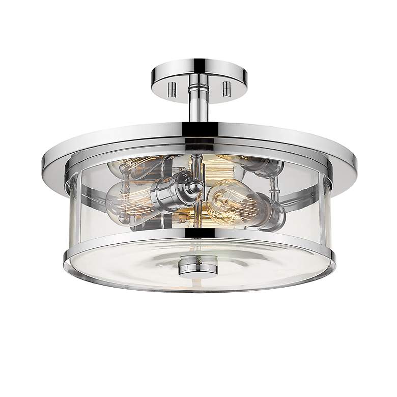 Image 6 Savannah 15 3/4" Wide Chrome 3-Light Ceiling Light more views
