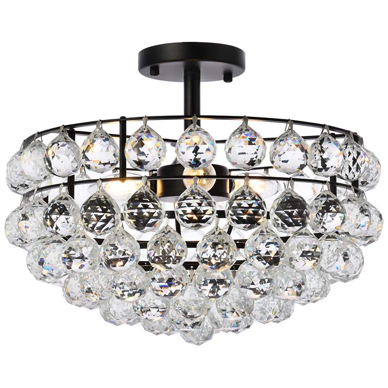 Image 1 Savannah 16" Flush Mount In Black