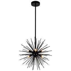 Savannah 16" Wide Black 6-Light Chandelier