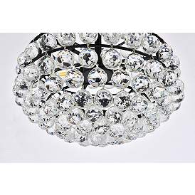 Image5 of Savannah 16" Wide Black and Tiered Crystal 3-Light Pendant more views