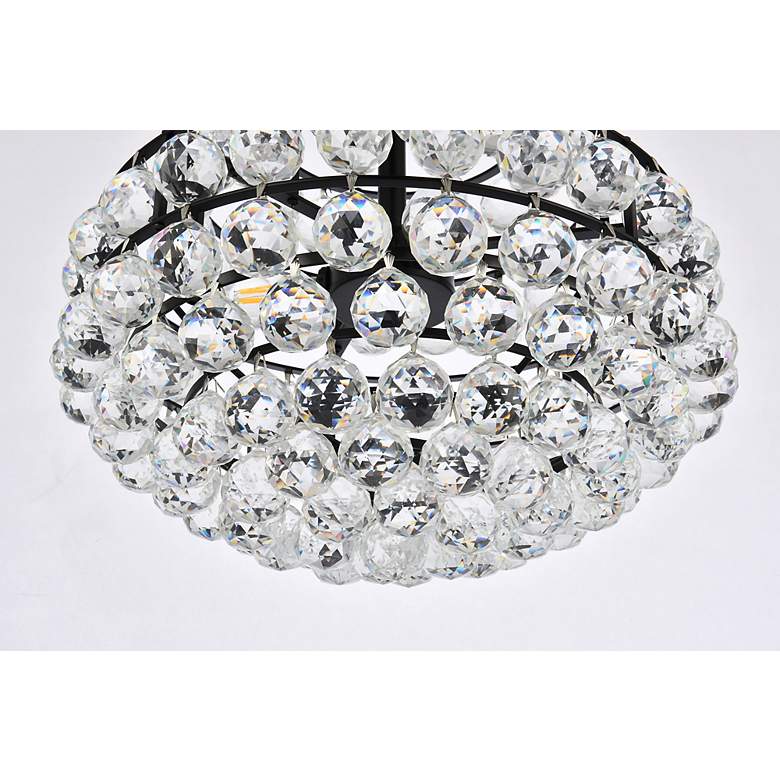 Image 5 Savannah 16" Wide Black and Tiered Crystal 3-Light Pendant more views