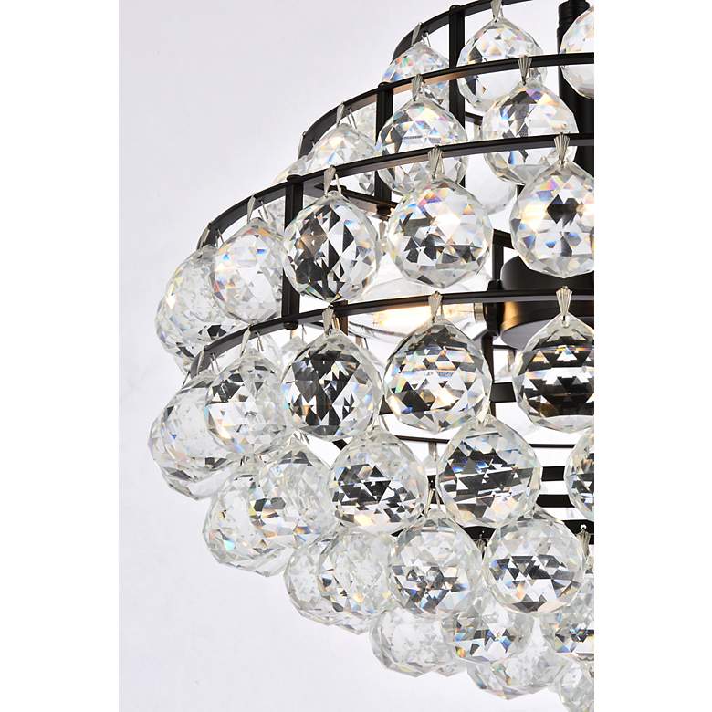 Image 6 Savannah 16" Wide Black and Tiered Crystal 3-Light Pendant more views