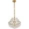 Savannah 16" Wide Brass Crystal 3-Light Tiered Pendant