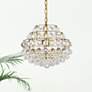 2_Savannah 16" Wide Brass Crystal 3-Light Tiered Pendant