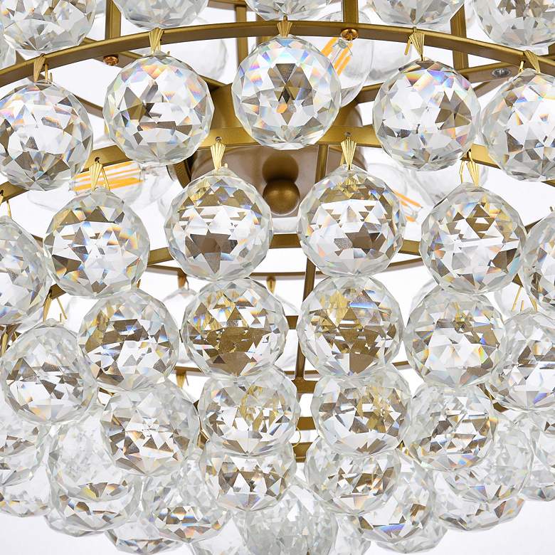 Image 5 Savannah 16" Wide Brass Crystal 3-Light Tiered Pendant more views