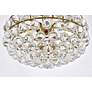 6_Savannah 16" Wide Brass Crystal 3-Light Tiered Pendant more views