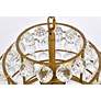 Savannah 16" Wide Brass Crystal 3-Light Tiered Pendant in scene