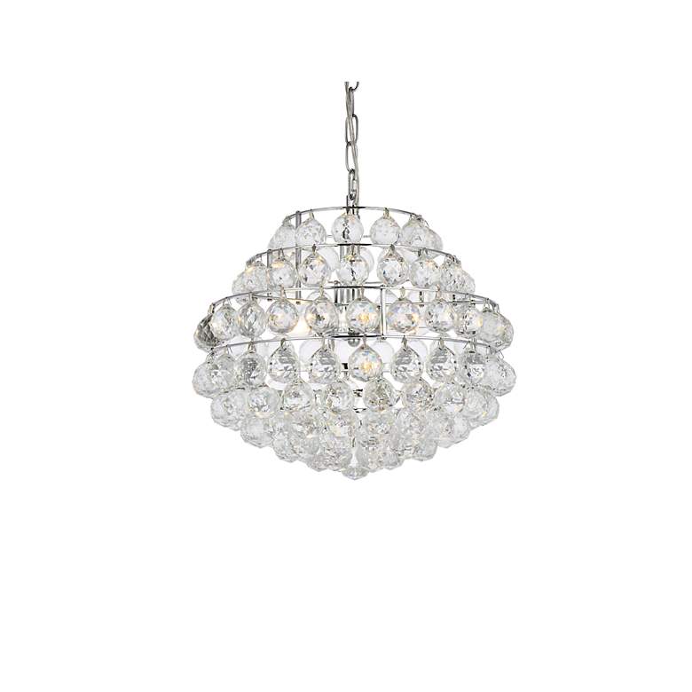 Image 4 Savannah 16" Wide Chrome and Crystal Pendant Light more views