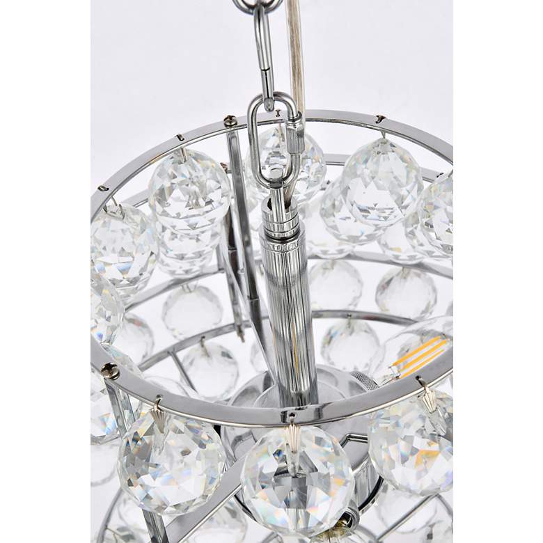 Image 7 Savannah 16" Wide Chrome and Crystal Pendant Light more views