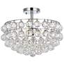 2_Savannah 16" Wide Polished Chrome and Crystal Ceiling Light