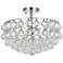 Savannah 16" Wide Polished Chrome and Crystal Ceiling Light