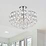 1_Savannah 16" Wide Polished Chrome and Crystal Ceiling Light