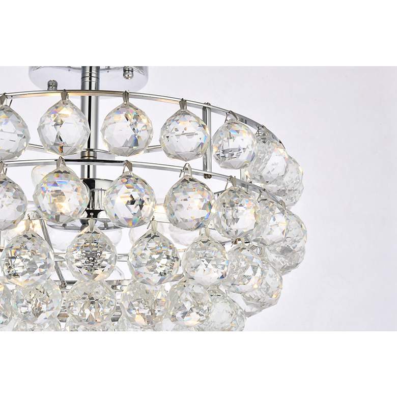 Image 6 Savannah 16" Wide Polished Chrome and Crystal Ceiling Light more views