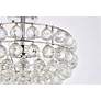 6_Savannah 16" Wide Polished Chrome and Crystal Ceiling Light more views