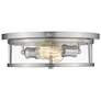 3_Savannah 13 3/4" Wide Brushed Nickel 2-Light Ceiling Light