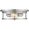 Savannah 13 3/4" Wide Brushed Nickel 2-Light Ceiling Light
