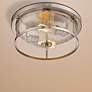 2_Savannah 13 3/4" Wide Brushed Nickel 2-Light Ceiling Light
