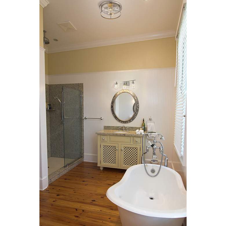 Image 4 Savannah 13 3/4" Wide Brushed Nickel 2-Light Ceiling Light more views