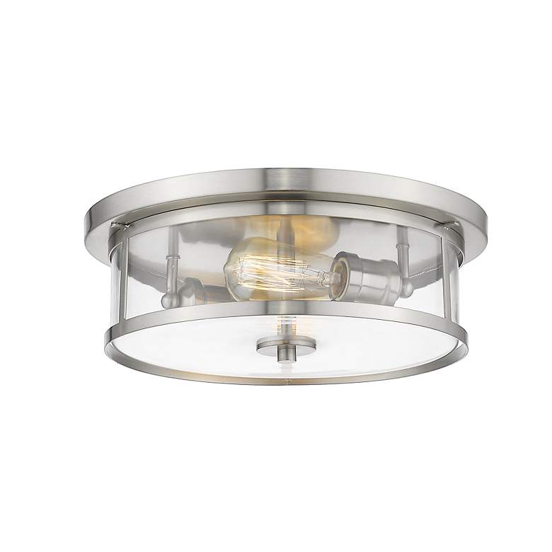 Image 5 Savannah 13 3/4" Wide Brushed Nickel 2-Light Ceiling Light more views