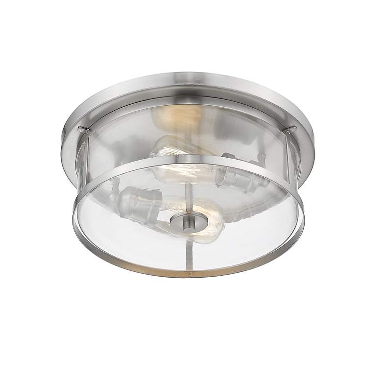 Image 6 Savannah 13 3/4" Wide Brushed Nickel 2-Light Ceiling Light more views