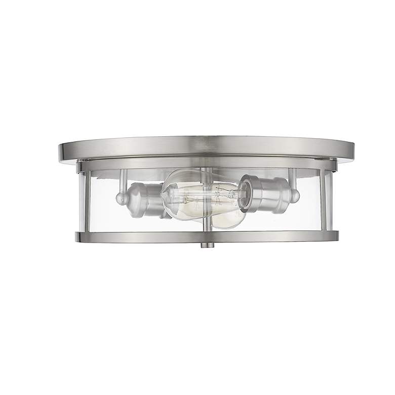 Image 7 Savannah 13 3/4" Wide Brushed Nickel 2-Light Ceiling Light more views