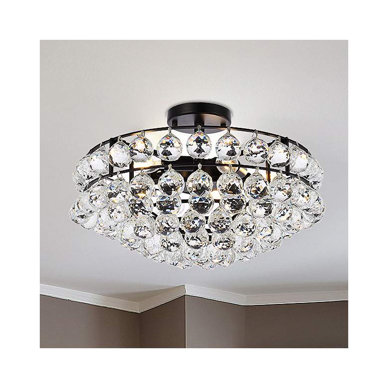 Image 2 Savannah 18 inch Flush Mount In Black