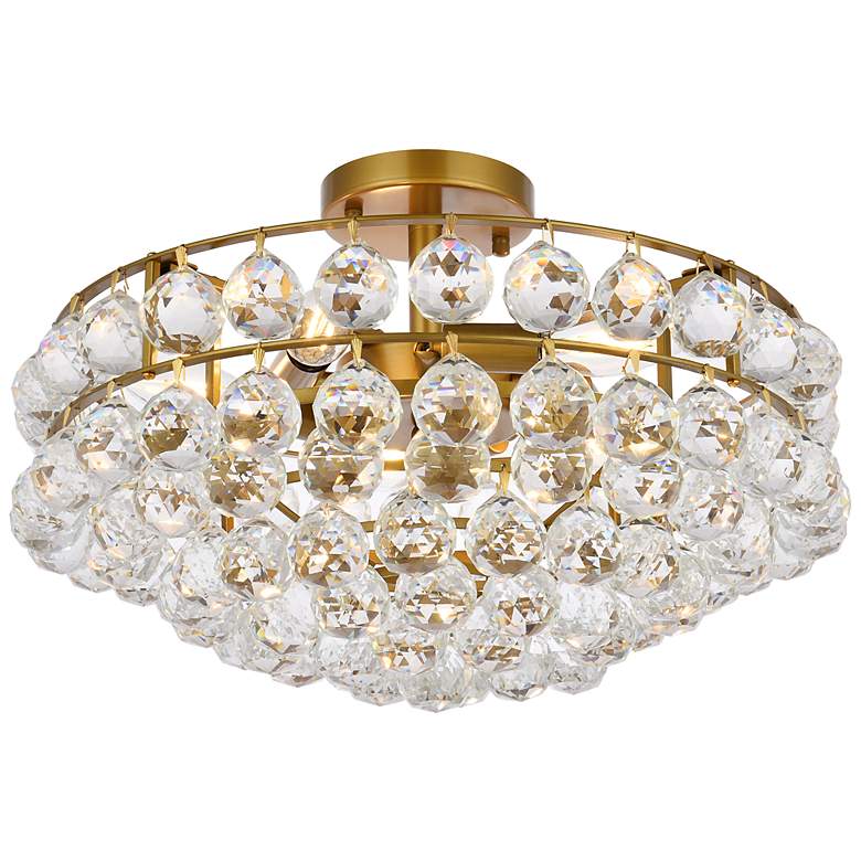 Image 7 Savannah 18" Flush Mount In Brass more views
