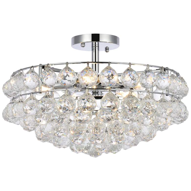 Image 1 Savannah 18" Wide Chrome Ceiling Light