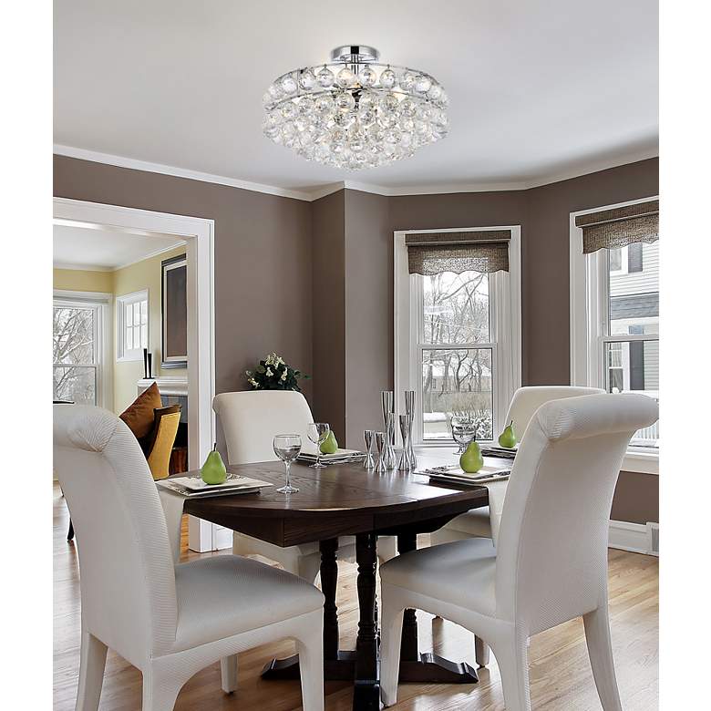 Image 3 Savannah 18" Wide Chrome Ceiling Light more views