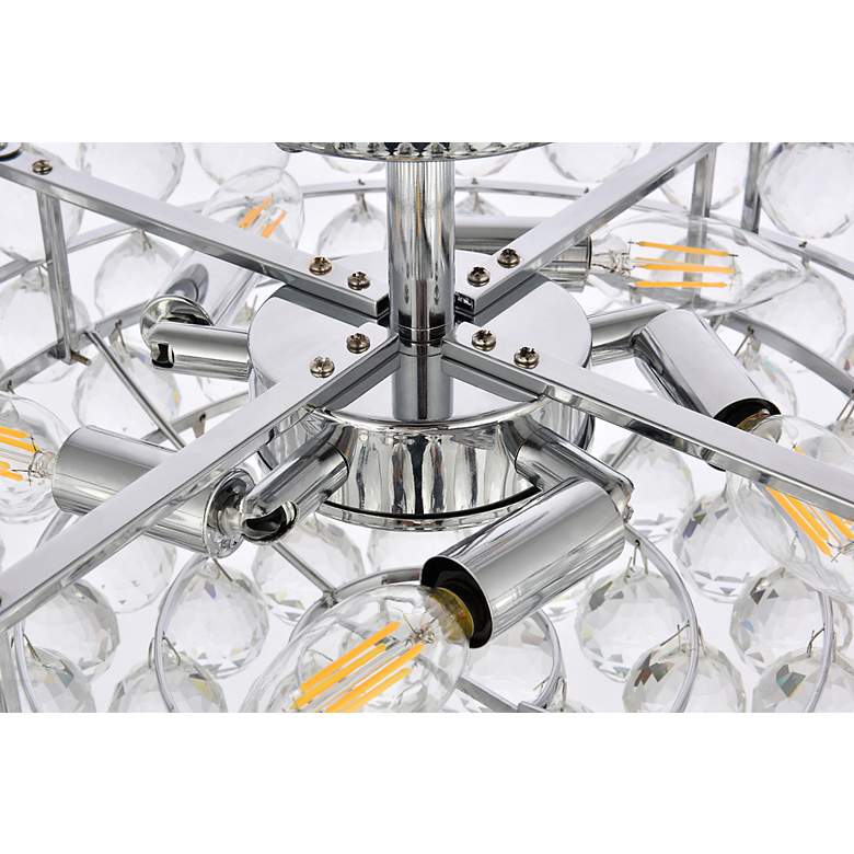 Image 7 Savannah 18" Wide Chrome Ceiling Light more views