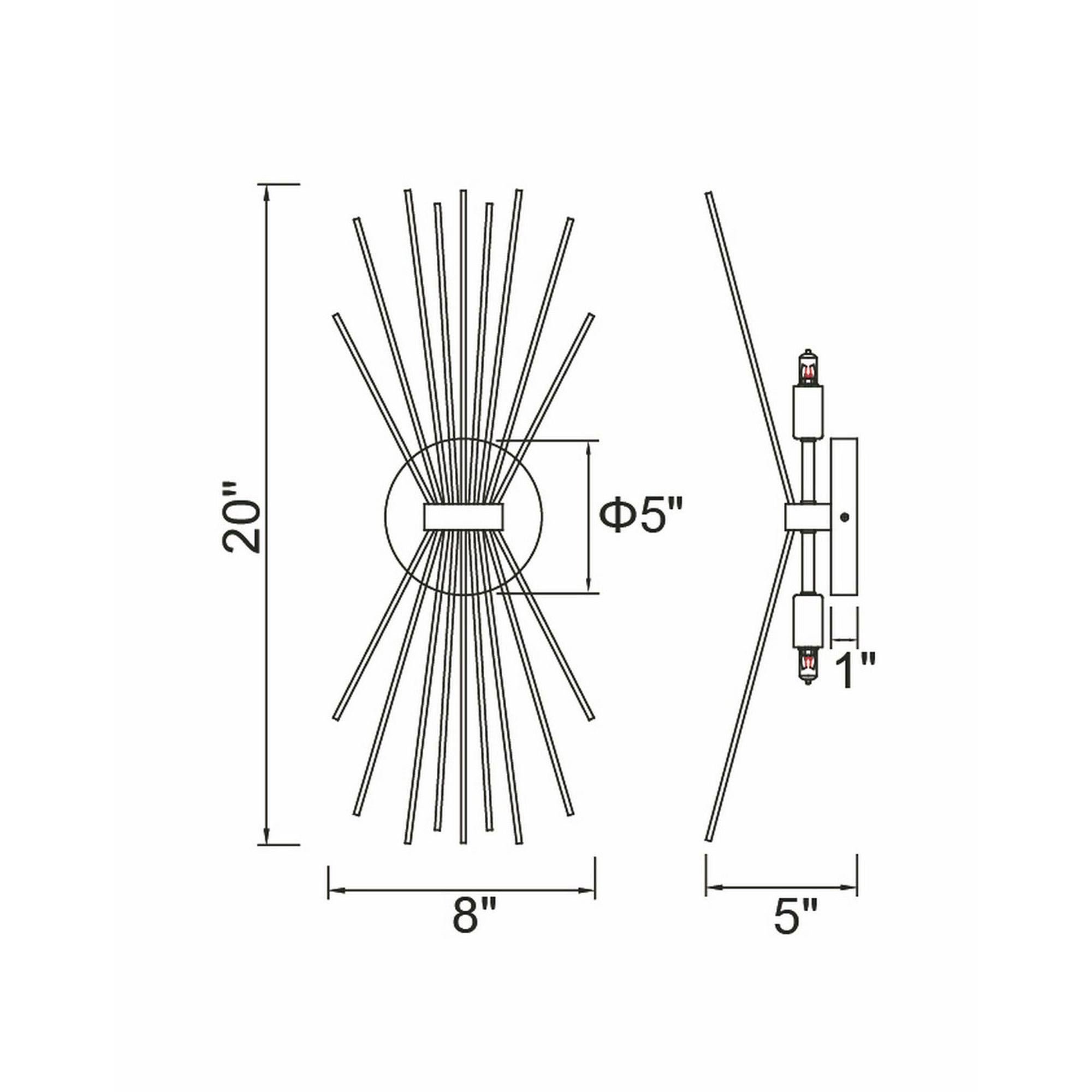 Image 7 Savannah 2 Light 8in Black Wall Sconce more views