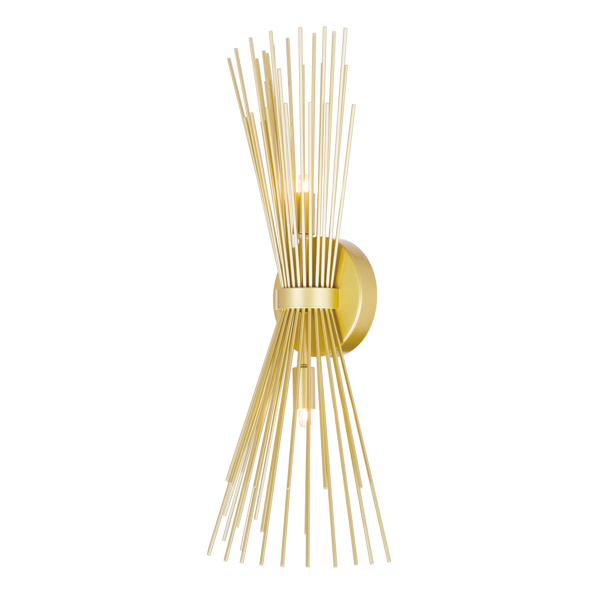 Image 2 Savannah 2 Light 8in Gold Leaf Wall Sconce more views