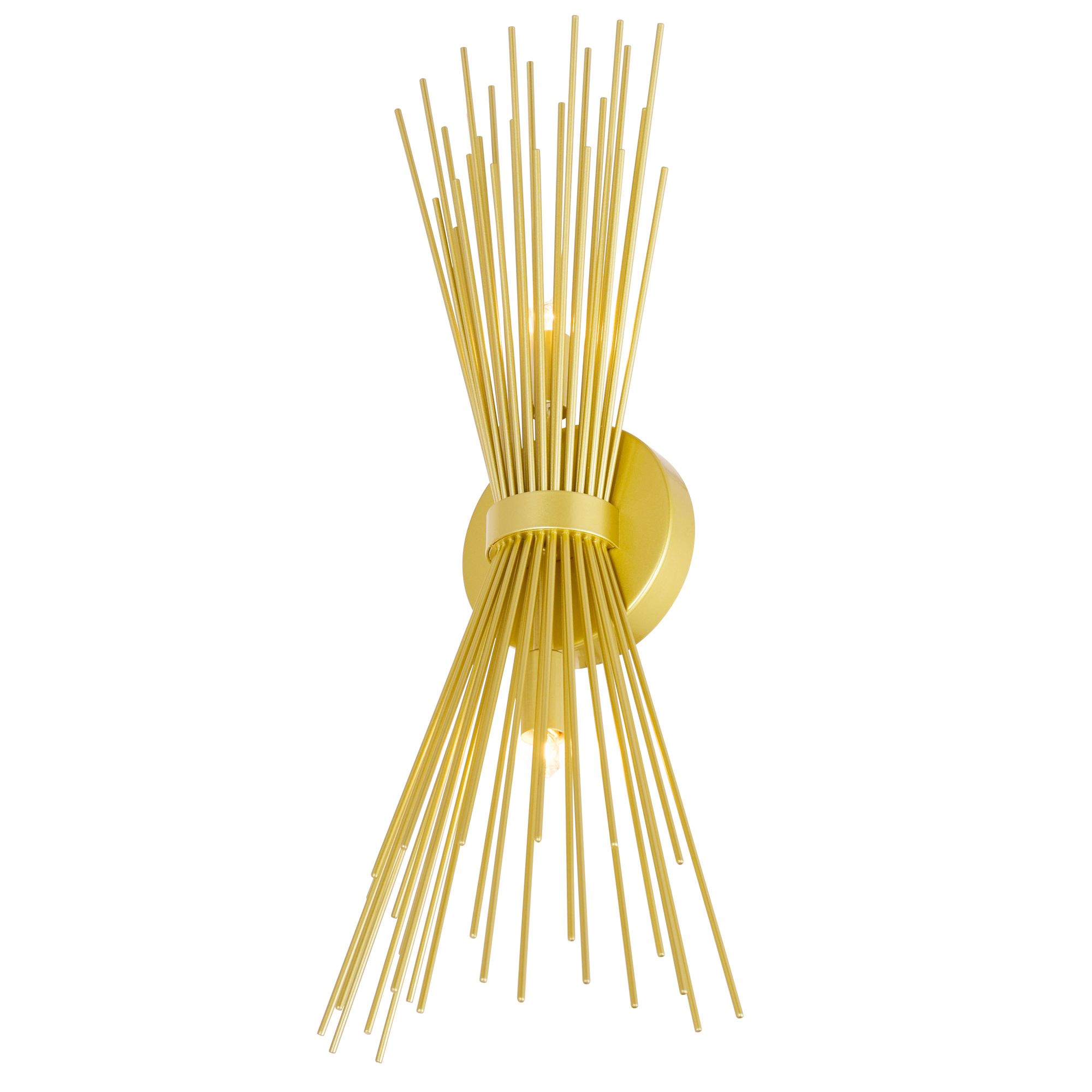 Image 5 Savannah 2 Light 8in Gold Leaf Wall Sconce more views