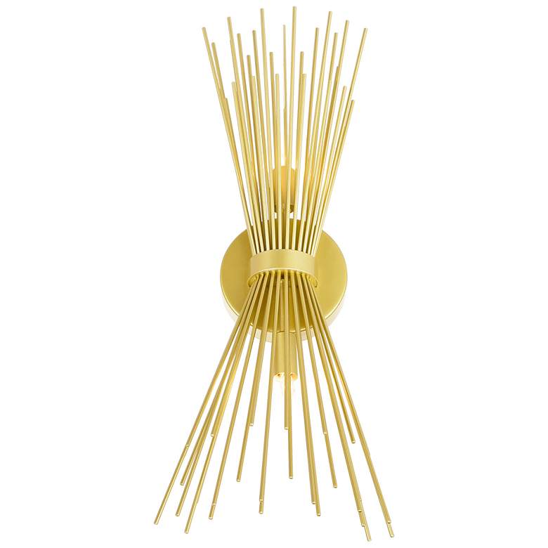 Image 4 Savannah 20" High Gold Leaf 2-Light Wall Sconce more views