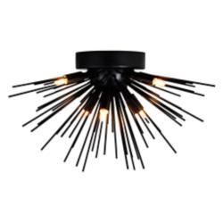 Savannah 20" Wide Black 6-Light Ceiling Light