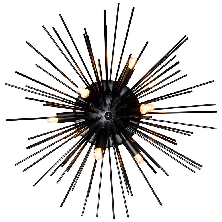 Image 3 Savannah 20" Wide Black 6-Light Ceiling Light more views