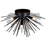 5_Savannah 20" Wide Black 6-Light Ceiling Light more views