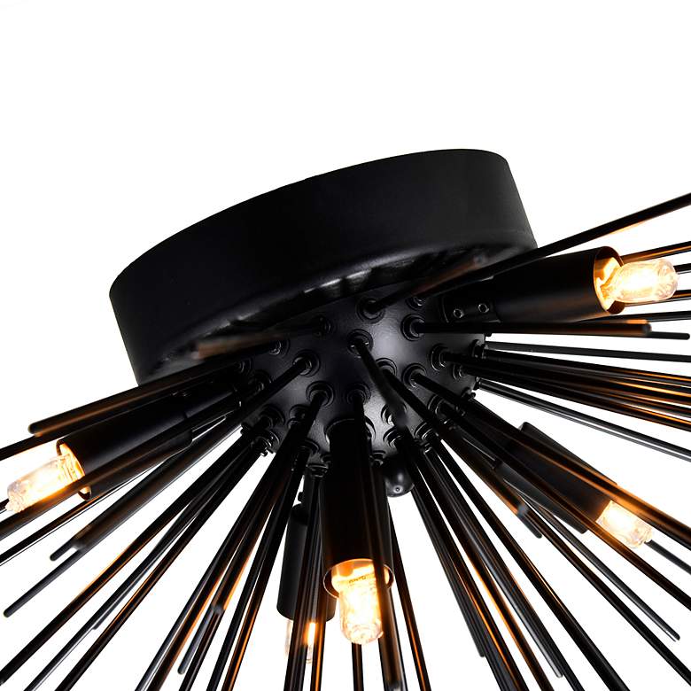 Image 6 Savannah 20" Wide Black 6-Light Ceiling Light more views